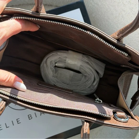 Melie Bianco Marlo Espresso Recycled Vegan Top Handle Bag(new in a box with tag) - Picture 11 of 14